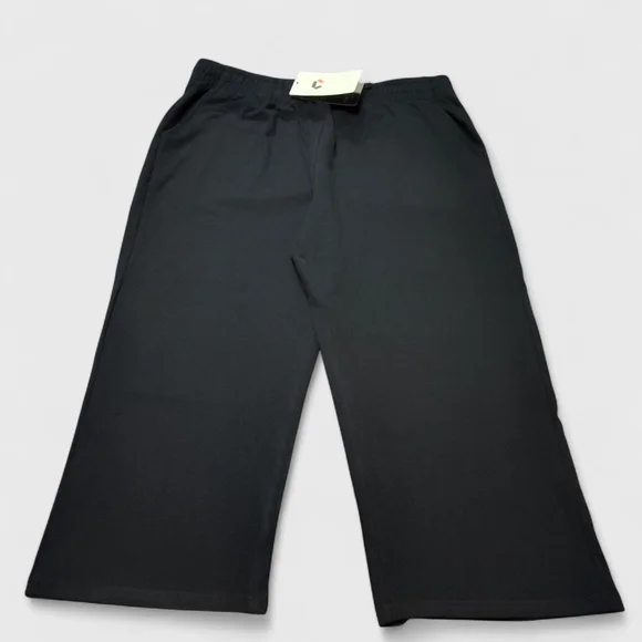 Cakulo Black Soft & Comfy Cropped Capri Pants Size XL - Picture 8 of 10